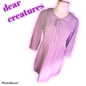 Dear Creatures Lilac pleated top By Anthropology